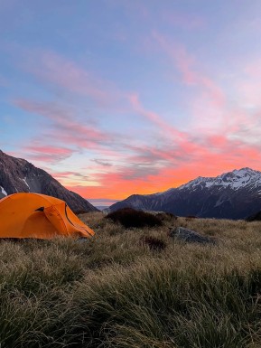 Perched high above the Hooker Valley near the Main Divide of the Southern Alps, watching the last light fire up Aoraki and fade toward Pukaki.
The wind never let up, but the stars didn’t disappoint — Southern Cross blazed over our tents, and the Milky Way was out in full force ⛺️✨
A wild, windy, unforgettable night out high in the mountains.
📸 @elke_mountain_guide @biaboucinhas
#Aoraki #MountCook #HookerValley #LakePukaki #SouthernCross #NZMountains #CoplandPass #FitzgeraldPass #RealBackcountry #SouthernAlps #Mountaineering #NightPhotography #DarkSky #Starlight #Sunset #Mountaineering #NZMGA #GuidesLife - Perched high above the Hooker Valley near the Main Divide of the Southern Alps, watching the last light fire up Aoraki and fade toward Pukaki. 4