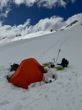 Mount Sefton
An alpine start from our tent camp, weaving through crevasses on the Douglas Glacier as first light crept in. A cold southerly breeze on the NW Ridge, firm frozen snow underfoot, and the western side of the Main Divide stretching north in perfect clarity — Aoraki front and centre.
Quick glacier travel in crisp conditions, then slow, deliberate footwork across the summit ice cap, glassy sastrugi demanding full attention. Nine pitches on solid anchors to round out a proper alpine climb.
Sefton doesn’t get guided often; conditions and weather need to align perfectly, the walk-in access is long and difficult — even fly-in access is no guarantee, as weather can change quickly and you’re exposed to the elements.
A great day out with Nina on a beautiful, understated peak. She’d had Mount Sefton in her sights for a long time — and after plenty of planning, patience, and reshuffling, we managed to achieve her dream.
📸 @elke_mountain_guide
#MountSefton #SouthernAlps #AorakiMountCook #NewZealandAlps #Mountaineering #AlpineClimbing #NZMountains #MainDivide #DouglasGlacier #AlpineStart #Alpinism #Crampons #IceAxe #Sastrugi #GlacierTravel #ClimbNZ #MountainAdventure #AlpineRecreation #NZMGA #WeAreIFMGA #GuideLife - Mount Sefton An alpine start from our tent camp, weaving through crevasses on the Douglas Glacier as first light crept in. 9