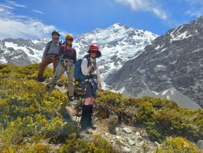 🏔️✨ Ball Pass Summit Trek
Up to Caroline Hut with epic views of the towering Caroline Face of Aoraki / Mount Cook — the backdrop was unreal. 😍🔥 
Explored along the beautiful Ball Ridge, soaking in sweeping alpine panoramas, then rounded it out with a scenic descent down the lower ridge. Every step was worth it. 🌄🥾 
A fun crew and unforgettable days in the high mountains. 🏔️☺️
Keen to join us for the next Ball Pass Summit Trek? Check out the details on our website:
🔗 https://alpinerecreation.com/new-zealand-alpine-hikes-trekking-and-snowshoeing/new-zealand-alpine-treks-and-hikes/ball-pass-summit-trek
📸 @wild_for_flowers
#BallPassSummitTrek #AorakiMountCook #CarolineHut #SouthernAlps #MountainHike - 🏔️✨ Ball Pass Summit Trek Up to Caroline Hut with epic views of the towering Caroline Face of Aoraki / Mount Cook — the backdrop was unreal. 1
