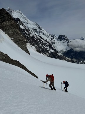 High up in Aoraki / Mount Cook National Park, the Ball Pass Summit Trek delivered everything we love about true alpine travel.
The first day began hiking into the cloud, trusting the process. Overnight the skies cleared, revealing Aoraki and the Caroline Face glowing in starlight ✨
What followed, was a classic alpine day — learning essential mountaineering skills, using crampons and ice axe, practising self-arrest, climbing Kaitiaki Peak, then crossing Ball Pass and returning via the Ball Glacier.
We finished with a stunning walk out along Ball Ridge, big views all the way to the valley floor.
A challenging, rewarding trek that blends alpine skills, high mountain scenery and real adventure.
📸 @elke_mountain_guide
Keen to join our next Ball Pass Summit Trek? Check out the details on our website:
🔗 https://alpinerecreation.com/new-zealand-alpine-hikes-trekking-and-snowshoeing/new-zealand-alpine-treks-and-hikes/ball-pass-summit-trek
#BallPass #AorakiMountCook #AlpineTrek #MountaineeringSkills #SouthernAlps - High up in Aoraki / Mount Cook National Park, the Ball Pass Summit Trek delivered everything we love about true alpine travel. 1
