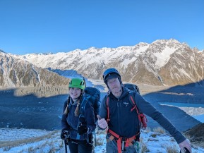 A little taste of winter in the Ball Pass region ❄️🏔️
Our latest Ball Pass Summit Trek enjoyed fresh snow, crisp blue skies and spectacular views across the Tasman Glacier and Aoraki / Mount Cook. While we’d normally be running this as a snowshoeing trip by this time of year, winter has had a slow start, leaving just enough snow to transform the landscape without making travel too difficult.
These shoulder-season conditions don’t come around every year, creating a unique opportunity to experience one of New Zealand’s classic alpine adventures in a completely different light.
From sunrise at Caroline Hut to untouched snow, frozen tarns and panoramic mountain views, it’s hard to imagine a better place to spend a winter’s day.
Winter in the Southern Alps is truly something special.
📸 A. Moore
#BallPass #AorakiMountCook #SouthernAlps #WinterTrekking #Snowshoeing - A little taste of winter in the Ball Pass region ❄️🏔️ Our latest Ball Pass Summit Trek enjoyed fresh snow, crisp blue skies and spectacular views across the Tasman Glacier and Aoraki / Mount Cook. 4