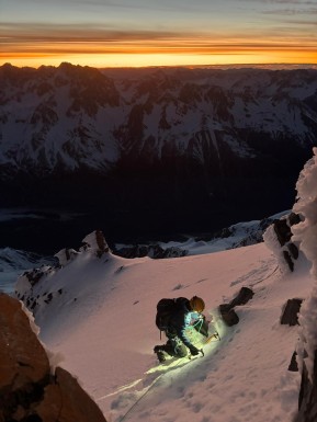 What a start to the alpine climbing season! Six magical days up high with Christoff from Germany, soaking up a dream weather window and kicking things off in style.
We sharpened the tools with some skills days on ANZAC Peaks and Glacier Dome, then set our sights on the big one. Aoraki put up a real fight — bullet-hard ice turned us around just shy of the summit — but a spectacular sunrise spilling over Mount Tasman made every swing and step worth it.
After a well-earned rest day at Plateau Hut (plus plenty of yarns with great crew), we snuck in a final mission: an ascent of Dixon Peak to wrap up the trip before catching the heli down.
Alpine climbing at its best — long days, firm conditions, the best weather window in months, big grins. Top time in the mountains! 🏔️✨
📸 @millermountainguides
#AorakiMountCook #DixonPeak #NZMountains #AlpineClimbing #PlateauHut #SouthernAlps #GuideLife #ClimbNZ #Mountaineering #Aoraki #Alpinism #ChasingSunrise #AlpineRecreation #WeAreIFMGA - What a start to the alpine climbing season! 1
