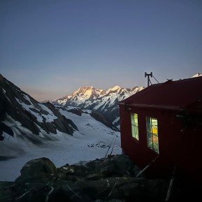 🏔️❄️ Just back from our latest Mount Cook Glaciers Trek — we spent four days deep in the heart of Aoraki / Mount Cook National Park — travelling roped across the Tasman Glacier, weaving through icefalls, crevasses, and exploring surreal blue ice features. This isn’t a quick heli-drop experience… it’s the real deal. 
Days were all about movement and learning — crampons biting into firm snow, ice axes in hand, and building confidence as a rope team navigating crevasses and alpine terrain. Nights were spent high in the mountains at Tasman Saddle Hut, surrounded by New Zealand’s highest peaks and endless snowfields. 
Add in perfect weather, golden sunsets, and that feeling of being completely immersed in the alpine… it doesn’t get much better.
If you’re ready to step beyond tramping and into true glacier travel — this is it.
📸 T. Robertson
🔗 https://alpinerecreation.com/new-zealand-alpine-hikes-trekking-and-snowshoeing/new-zealand-glacier-hikes-and-treks/mount-cook-glaciers-trek
#AorakiMountCook #GlacierTrek #NZAlps #AlpineAdventure #TasmanGlacier - 🏔️❄️ Just back from our latest Mount Cook Glaciers Trek — we spent four days deep in the heart of Aoraki / Mount Cook National Park — travelling roped across the Tasman Glacier, weaving through icefalls, crevasses, and exploring surreal blue ice features. 3