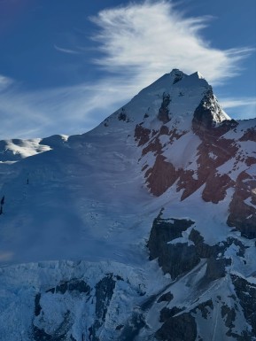 Mount Sefton
An alpine start from our tent camp, weaving through crevasses on the Douglas Glacier as first light crept in. A cold southerly breeze on the NW Ridge, firm frozen snow underfoot, and the western side of the Main Divide stretching north in perfect clarity — Aoraki front and centre.
Quick glacier travel in crisp conditions, then slow, deliberate footwork across the summit ice cap, glassy sastrugi demanding full attention. Nine pitches on solid anchors to round out a proper alpine climb.
Sefton doesn’t get guided often; conditions and weather need to align perfectly, the walk-in access is long and difficult — even fly-in access is no guarantee, as weather can change quickly and you’re exposed to the elements.
A great day out with Nina on a beautiful, understated peak. She’d had Mount Sefton in her sights for a long time — and after plenty of planning, patience, and reshuffling, we managed to achieve her dream.
📸 @elke_mountain_guide
#MountSefton #SouthernAlps #AorakiMountCook #NewZealandAlps #Mountaineering #AlpineClimbing #NZMountains #MainDivide #DouglasGlacier #AlpineStart #Alpinism #Crampons #IceAxe #Sastrugi #GlacierTravel #ClimbNZ #MountainAdventure #AlpineRecreation #NZMGA #WeAreIFMGA #GuideLife - Mount Sefton An alpine start from our tent camp, weaving through crevasses on the Douglas Glacier as first light crept in. 13