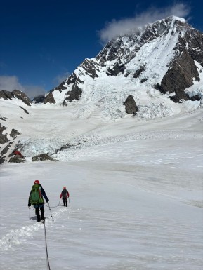 Mount Cook Glaciers Trek 🏔️🥾
A short weather window and scenic heli flight up to Plateau Hut set the tone for an unforgettable few days on the glacier. 🌤️🚁
Fresh off the skids, we headed out for crevasse skills — roping up, snow anchors, holding a fall. Then we headed out to explore the glacier and step inside a crevasse, its hidden ramp leading deep into the blue.
The following day, we climbed Glacier Dome, standing above the vast sweep of the upper glacier and its surrounding peaks.
Big terrain. Real skills. The kind of experience that will leave lasting memories. ❄️
📸 @ryancolleynz
#GlacierHike #AorakiMountCook #PlateauHut #MountCookGlaciers #GlacierAdventure - Mount Cook Glaciers Trek 🏔️🥾 A short weather window and scenic heli flight up to Plateau Hut set the tone for an unforgettable few days on the glacier. 4