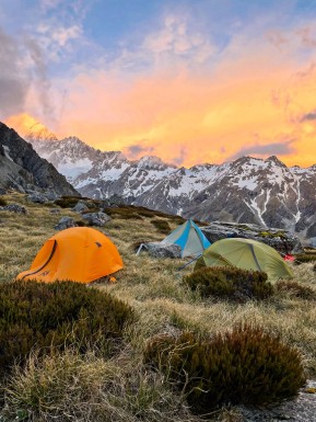 Perched high above the Hooker Valley near the Main Divide of the Southern Alps, watching the last light fire up Aoraki and fade toward Pukaki.
The wind never let up, but the stars didn’t disappoint — Southern Cross blazed over our tents, and the Milky Way was out in full force ⛺️✨
A wild, windy, unforgettable night out high in the mountains.
📸 @elke_mountain_guide @biaboucinhas
#Aoraki #MountCook #HookerValley #LakePukaki #SouthernCross #NZMountains #CoplandPass #FitzgeraldPass #RealBackcountry #SouthernAlps #Mountaineering #NightPhotography #DarkSky #Starlight #Sunset #Mountaineering #NZMGA #GuidesLife - Perched high above the Hooker Valley near the Main Divide of the Southern Alps, watching the last light fire up Aoraki and fade toward Pukaki. 1