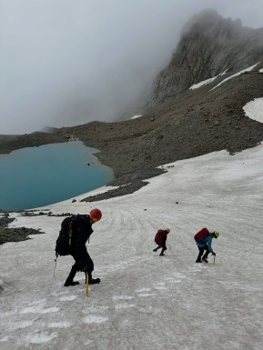 Step, step, ice axe — the careful methodical rhythm of moving securely on crampons. Learning these fundamental mountaineering skills is just part of the adventure on the Ball Pass Crossing 🏔️🥾
🔗 https://alpinerecreation.com/new-zealand-alpine-hikes-trekking-and-snowshoeing/trans-alpine-crossings-and-traverses/ball-pass-crossing
📸 @elke_mountain_guide
#AlpineSkills #AlpineCrossing #BallPassCrossing #MountainJourney #AorakiMountCook - Step, step, ice axe — the careful methodical rhythm of moving securely on crampons. 1
