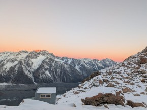 A little taste of winter in the Ball Pass region ❄️🏔️
Our latest Ball Pass Summit Trek enjoyed fresh snow, crisp blue skies and spectacular views across the Tasman Glacier and Aoraki / Mount Cook. While we’d normally be running this as a snowshoeing trip by this time of year, winter has had a slow start, leaving just enough snow to transform the landscape without making travel too difficult.
These shoulder-season conditions don’t come around every year, creating a unique opportunity to experience one of New Zealand’s classic alpine adventures in a completely different light.
From sunrise at Caroline Hut to untouched snow, frozen tarns and panoramic mountain views, it’s hard to imagine a better place to spend a winter’s day.
Winter in the Southern Alps is truly something special.
📸 A. Moore
#BallPass #AorakiMountCook #SouthernAlps #WinterTrekking #Snowshoeing - A little taste of winter in the Ball Pass region ❄️🏔️ Our latest Ball Pass Summit Trek enjoyed fresh snow, crisp blue skies and spectacular views across the Tasman Glacier and Aoraki / Mount Cook. 5