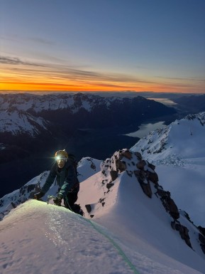 What a start to the alpine climbing season! Six magical days up high with Christoff from Germany, soaking up a dream weather window and kicking things off in style.
We sharpened the tools with some skills days on ANZAC Peaks and Glacier Dome, then set our sights on the big one. Aoraki put up a real fight — bullet-hard ice turned us around just shy of the summit — but a spectacular sunrise spilling over Mount Tasman made every swing and step worth it.
After a well-earned rest day at Plateau Hut (plus plenty of yarns with great crew), we snuck in a final mission: an ascent of Dixon Peak to wrap up the trip before catching the heli down.
Alpine climbing at its best — long days, firm conditions, the best weather window in months, big grins. Top time in the mountains! 🏔️✨
📸 @millermountainguides
#AorakiMountCook #DixonPeak #NZMountains #AlpineClimbing #PlateauHut #SouthernAlps #GuideLife #ClimbNZ #Mountaineering #Aoraki #Alpinism #ChasingSunrise #AlpineRecreation #WeAreIFMGA - What a start to the alpine climbing season! 7