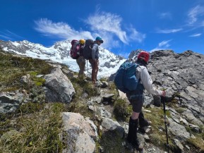 🏔️✨ Ball Pass Summit Trek
Up to Caroline Hut with epic views of the towering Caroline Face of Aoraki / Mount Cook — the backdrop was unreal. 😍🔥 
Explored along the beautiful Ball Ridge, soaking in sweeping alpine panoramas, then rounded it out with a scenic descent down the lower ridge. Every step was worth it. 🌄🥾 
A fun crew and unforgettable days in the high mountains. 🏔️☺️
Keen to join us for the next Ball Pass Summit Trek? Check out the details on our website:
🔗 https://alpinerecreation.com/new-zealand-alpine-hikes-trekking-and-snowshoeing/new-zealand-alpine-treks-and-hikes/ball-pass-summit-trek
📸 @wild_for_flowers
#BallPassSummitTrek #AorakiMountCook #CarolineHut #SouthernAlps #MountainHike - 🏔️✨ Ball Pass Summit Trek Up to Caroline Hut with epic views of the towering Caroline Face of Aoraki / Mount Cook — the backdrop was unreal. 2