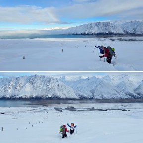 Stunning photos from guide @biaboucinhas from the hike out from Rex Simpson Hut 2 days ago — so much snow!!
What normally takes 3 hours, took 9 as they had to dig their way through waist deep snow drifts ❄️❄️❄️
#TekapoSnow #RexSimpsonHut #WinterIsHere #Snowshoeing #WinterAdventures - Stunning photos from guide @biaboucinhas from the hike out from Rex Simpson Hut 2 days ago — so much snow!! 2