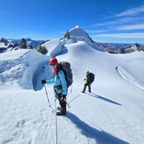 🏔️❄️ Just back from our latest Mount Cook Glaciers Trek — we spent four days deep in the heart of Aoraki / Mount Cook National Park — travelling roped across the Tasman Glacier, weaving through icefalls, crevasses, and exploring surreal blue ice features. This isn’t a quick heli-drop experience… it’s the real deal. 
Days were all about movement and learning — crampons biting into firm snow, ice axes in hand, and building confidence as a rope team navigating crevasses and alpine terrain. Nights were spent high in the mountains at Tasman Saddle Hut, surrounded by New Zealand’s highest peaks and endless snowfields. 
Add in perfect weather, golden sunsets, and that feeling of being completely immersed in the alpine… it doesn’t get much better.
If you’re ready to step beyond tramping and into true glacier travel — this is it.
📸 T. Robertson
🔗 https://alpinerecreation.com/new-zealand-alpine-hikes-trekking-and-snowshoeing/new-zealand-glacier-hikes-and-treks/mount-cook-glaciers-trek
#AorakiMountCook #GlacierTrek #NZAlps #AlpineAdventure #TasmanGlacier - 🏔️❄️ Just back from our latest Mount Cook Glaciers Trek — we spent four days deep in the heart of Aoraki / Mount Cook National Park — travelling roped across the Tasman Glacier, weaving through icefalls, crevasses, and exploring surreal blue ice features. 2
